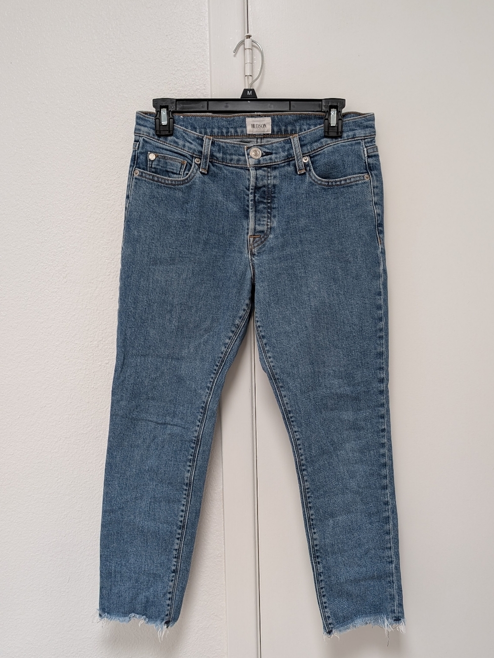 Hudson Luxe Crop Riley Relaxed Straight Jeans